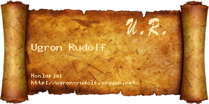 Ugron Rudolf névjegykártya