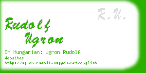 rudolf ugron business card